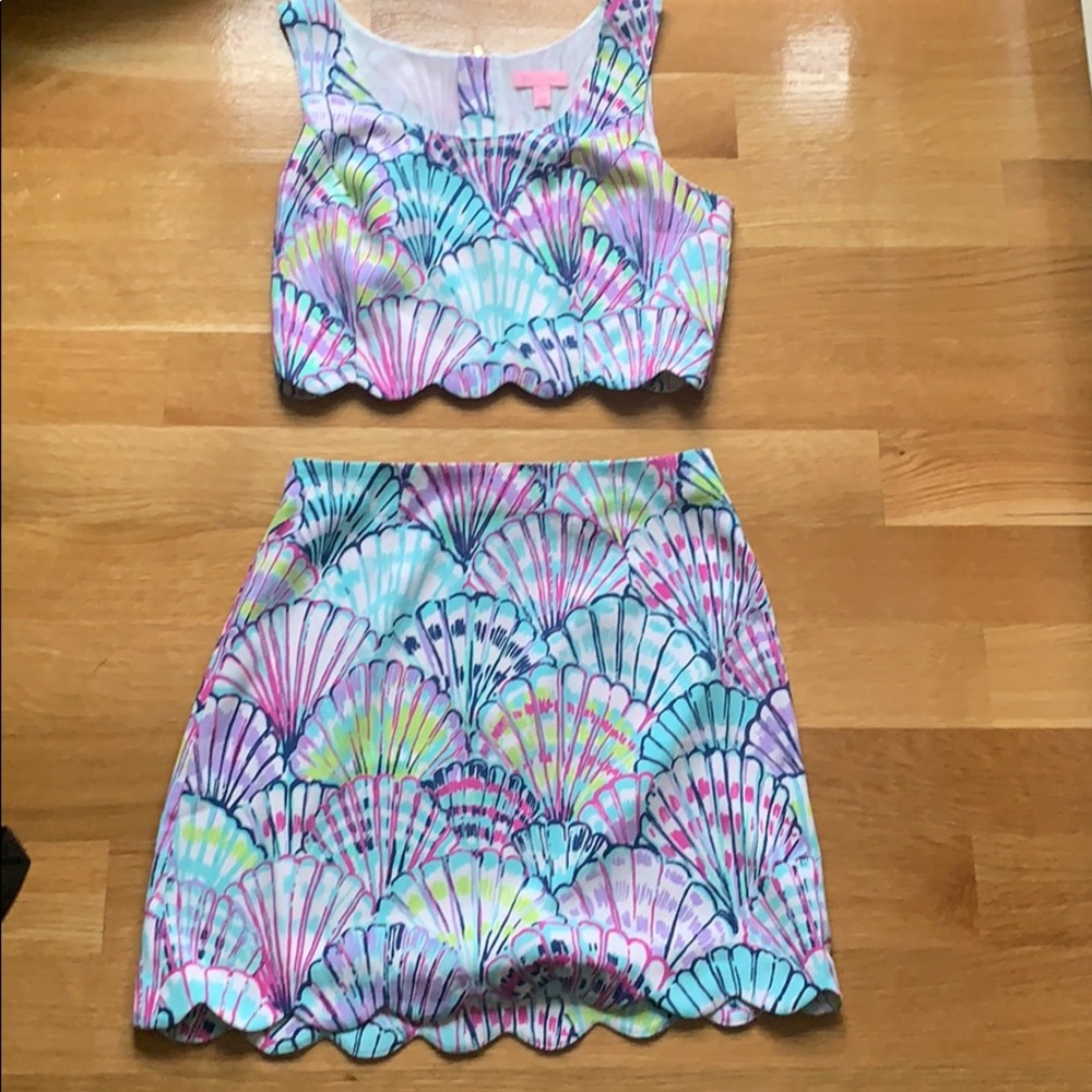 Lilly Pulitzer matching set! Crop top and skirt